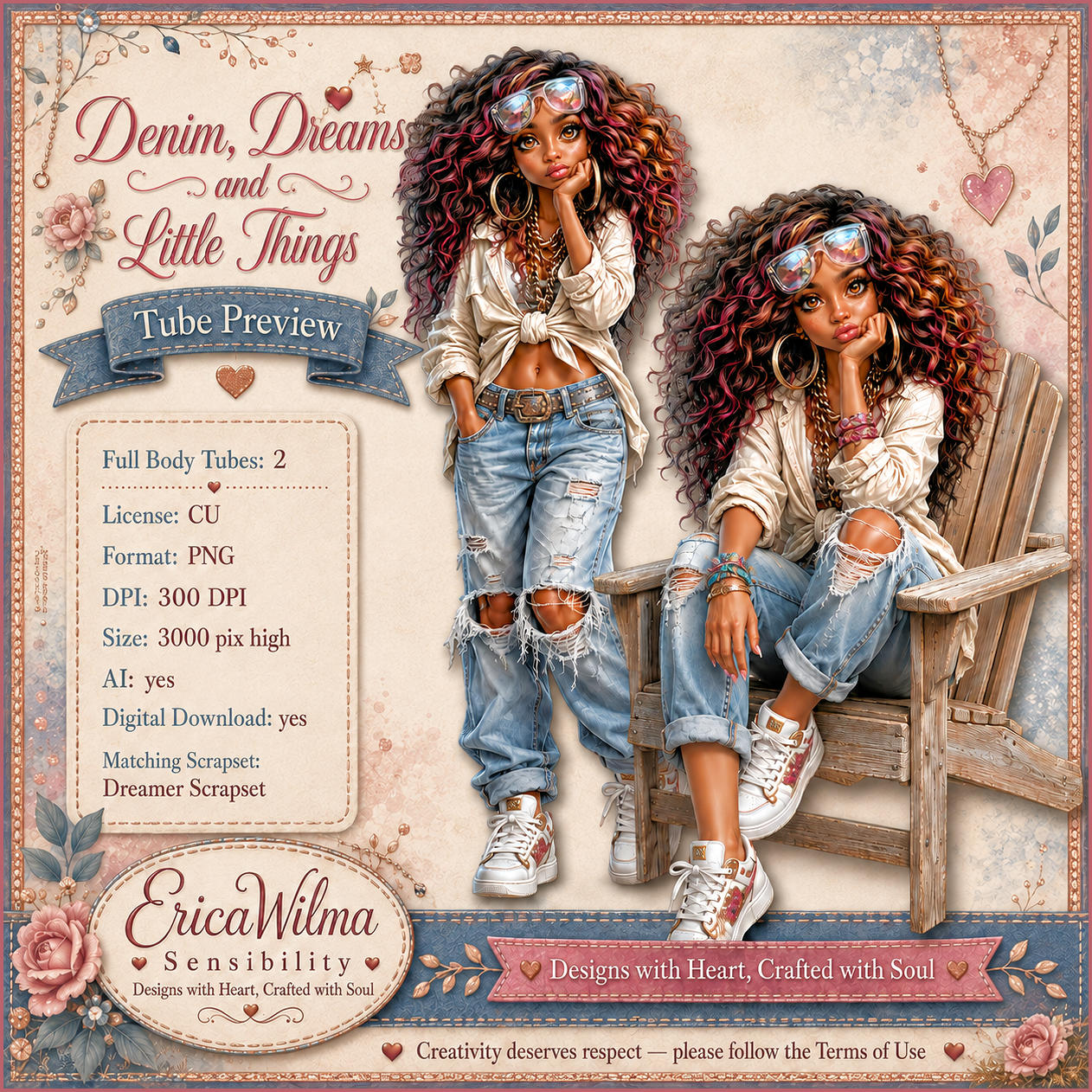 (image for) WEEKFREEBIE !! EW AI Denim, Dreams and Little things - Tubeset 2026